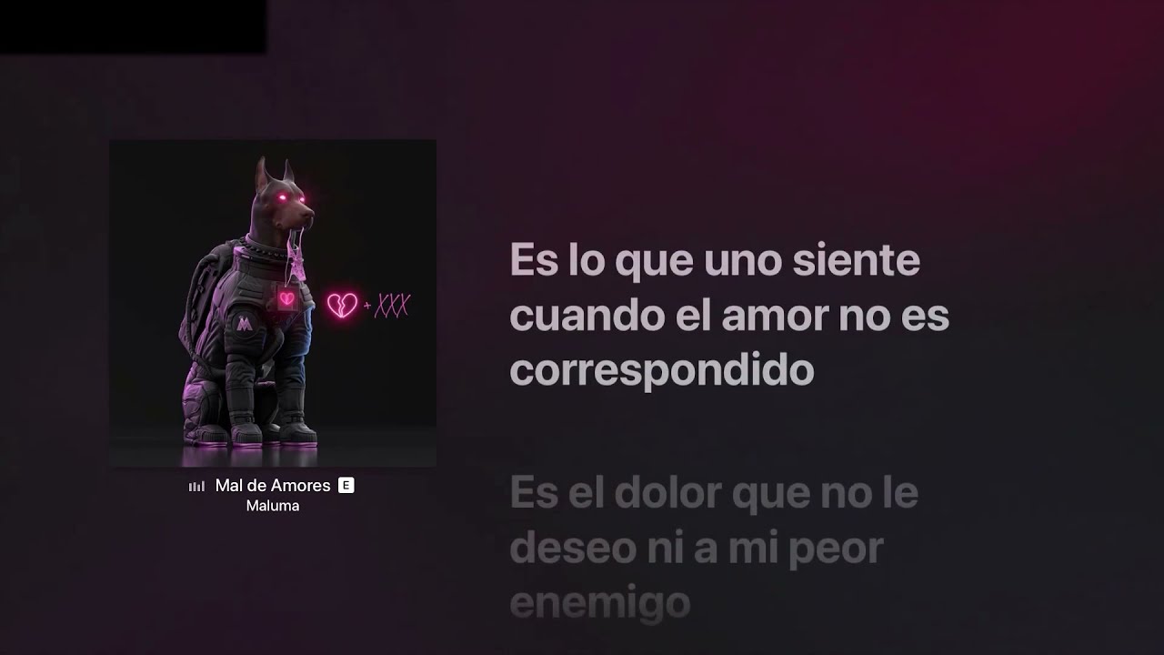 Maluma - Mal de Amores Karaoke