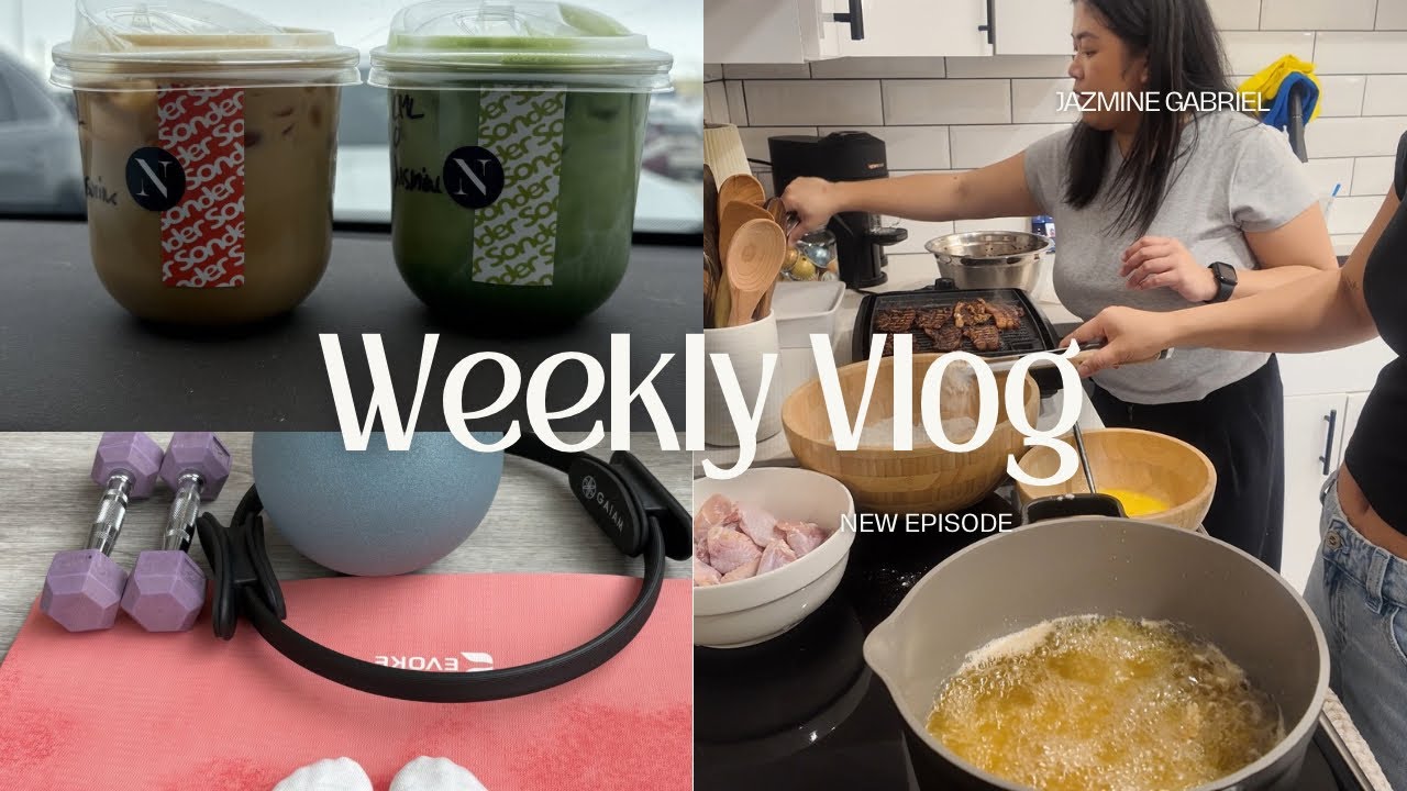 Making coffee at home, wing night, Pilates weekly vlog