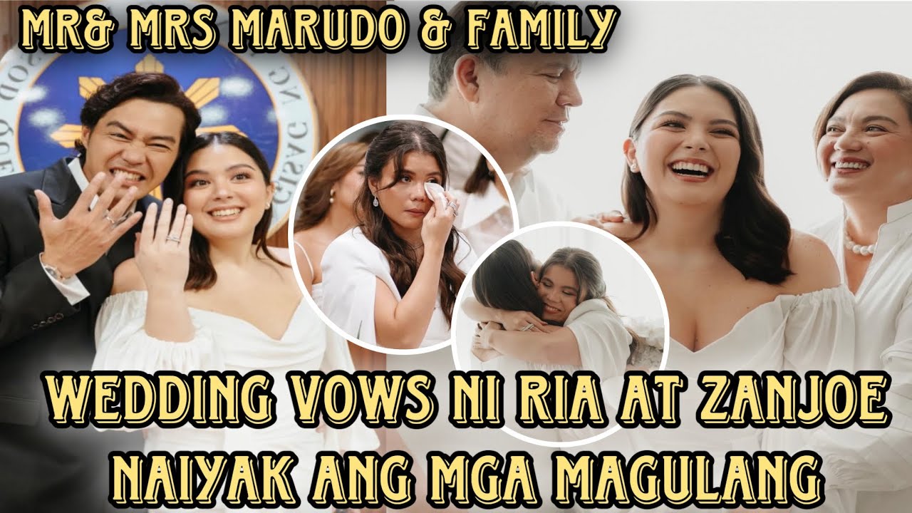 WEDDING VOWS RIA ATAYDE & ZANJOE MARUDO PINAIYAK PAMILYA SA PAG IISANG DIBDIB GENIUNE LOVE CONGRATS