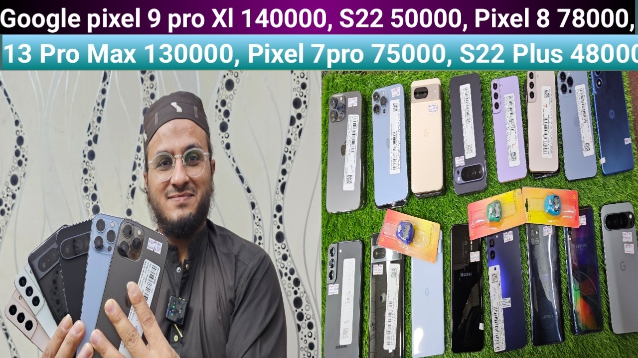Iphone 13 pro Max, Samsung S22, pixel 8, Pixel 9pro Xl Available