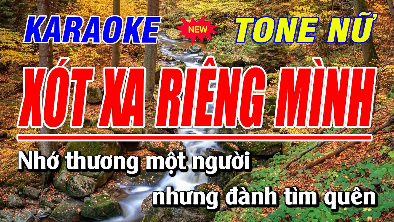 Karaoke Xót Xa Riêng Mình Tone Nữ | Bạch Duy Sơn