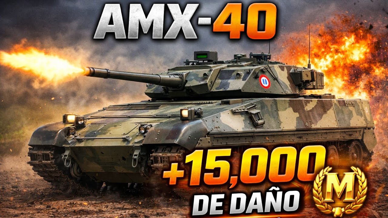 AMX 40 DESTROZA en WoT PS5 | 15k+ de da&ntilde;o🥶 | Partida &eacute;pica