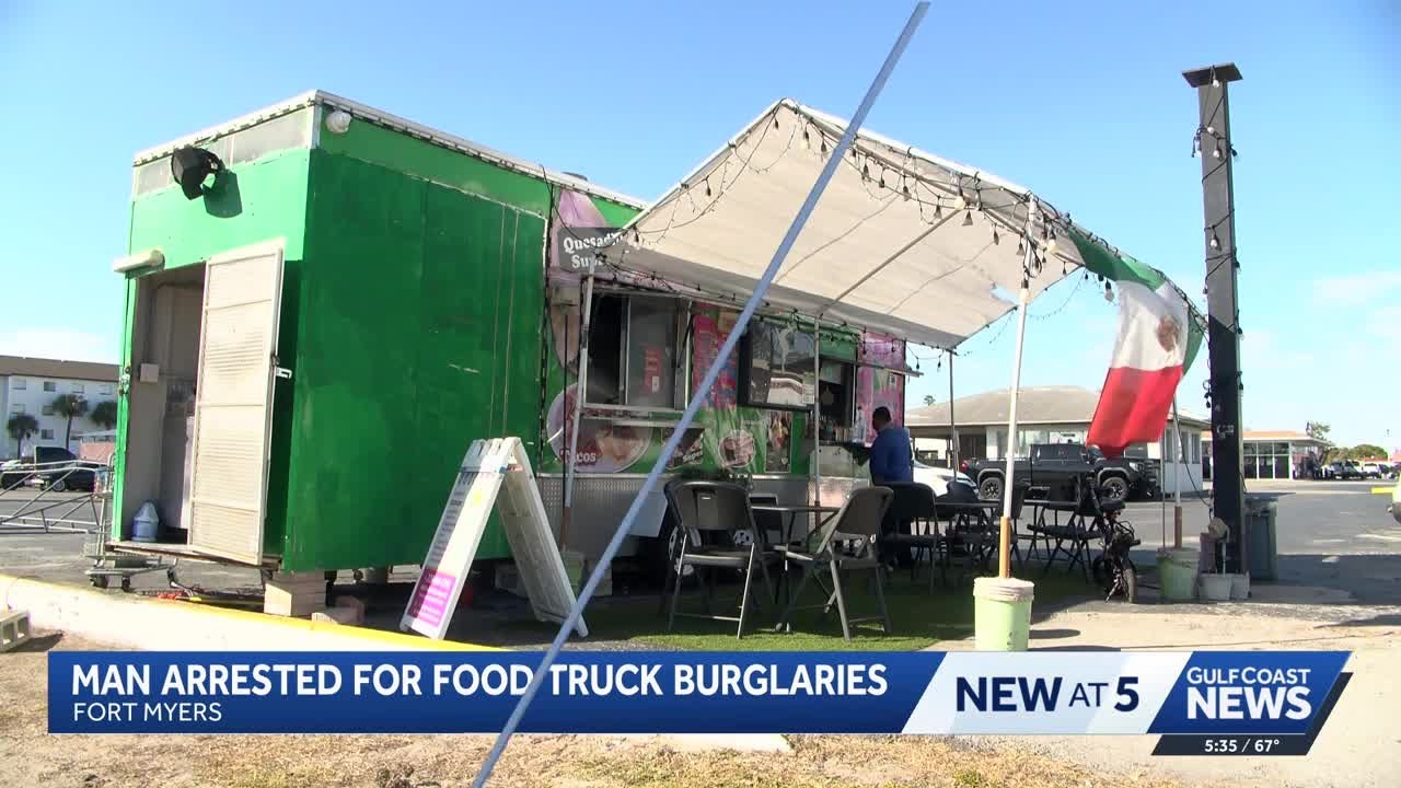 Man arrested after food truck in Fort Myers was burglarized twice