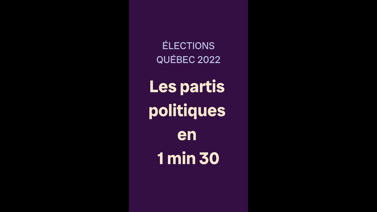 Élections Québec 2022 : les partis principaux en (très) bref