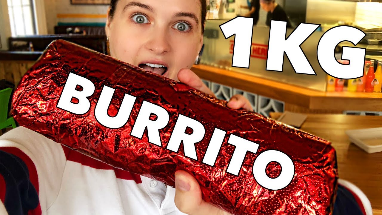GIRL EATS 1 KG BURRITO IN 86 SECONDS