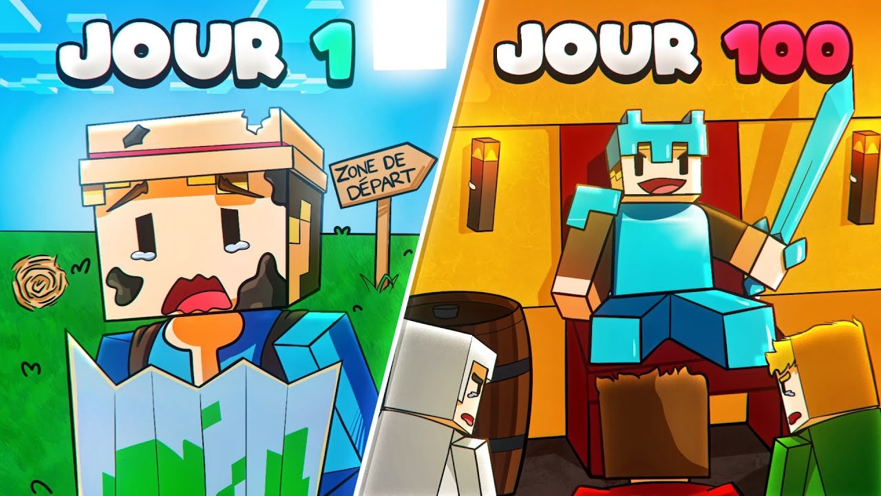 100 JOURS pour CRÉER UN EMPIRE sur MINECRAFT