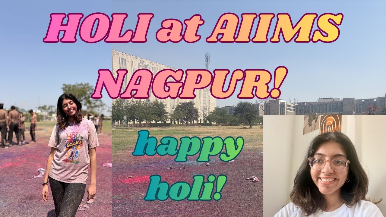 HOLI at AIIMS Nagpur! 🙌🫟 | holi hai! #aiims #holi 