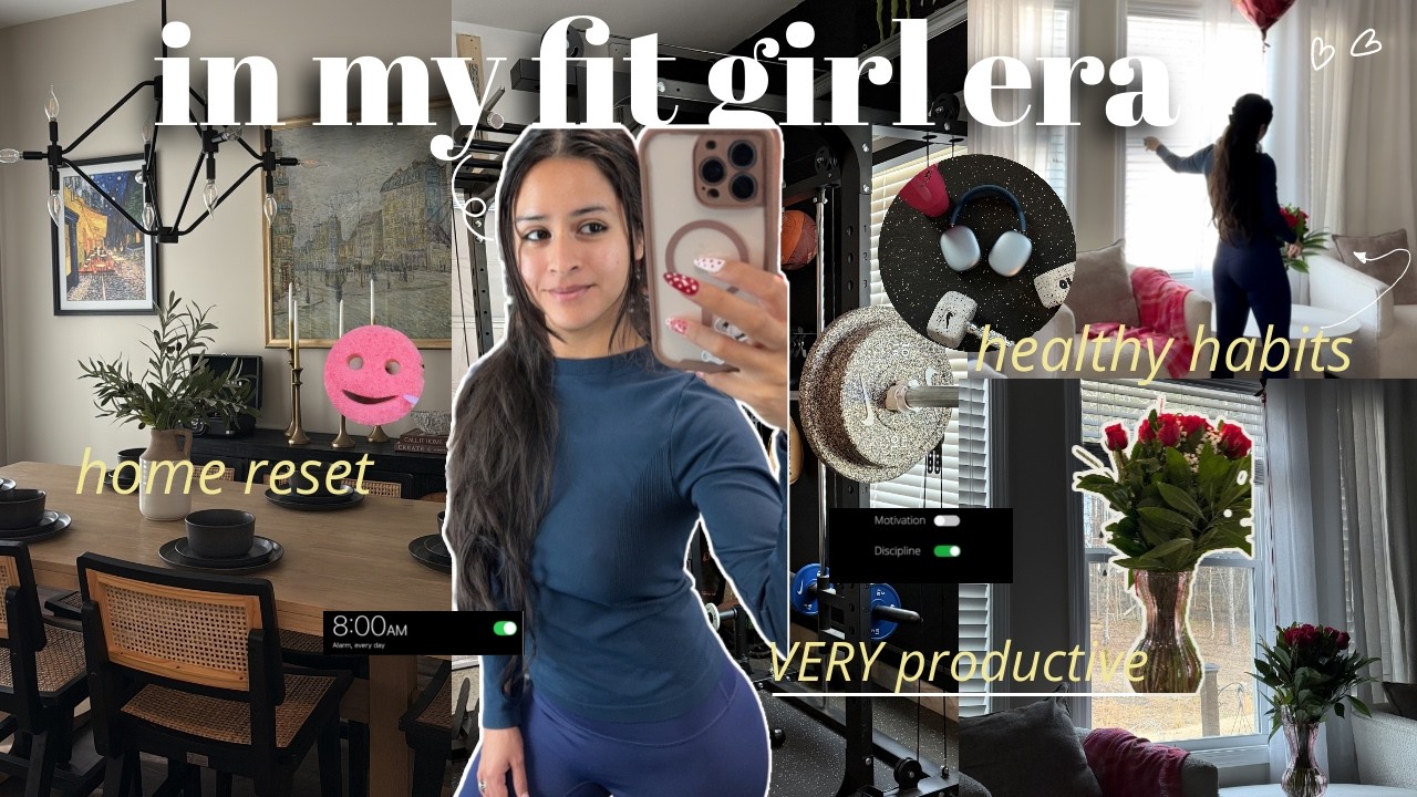 PRODUCTIVE DAY IN MY LIFE 💌 | home reset + decor,  healthy habits, gym &  coffee plus losing 50 lbs
