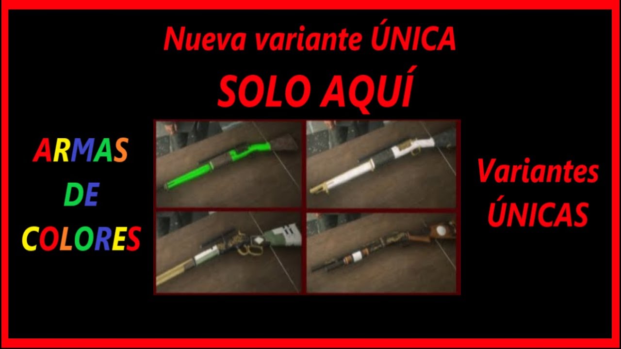 (PARCHEADO) Red Dead Online Armas de COLORES ÚNICAS GLITCH Variante escopeta de dos cañones