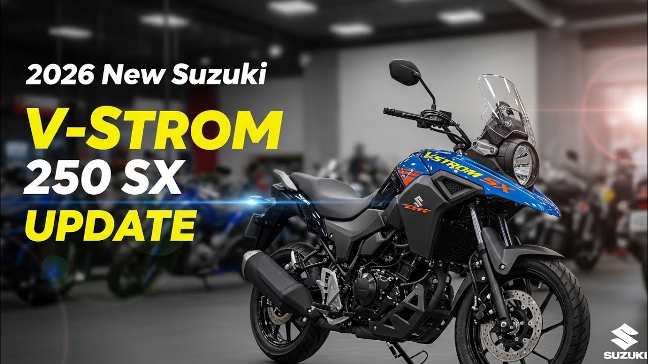Обновленная версия Suzuki V-Strom 250 SX 2026 года – идеальный легкий мотоцикл для приключений ст...