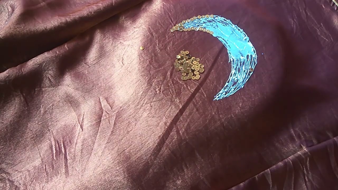 Chand wali Rajputi poshak per bahut hi Aasan tarike se Chand Ko banana,chand vali posak,, 