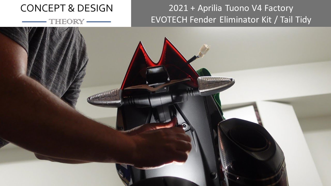 2021 2022 2023 2024 Aprilia Tuono EVOTECH Fender Eliminator Tail Tidy Kit