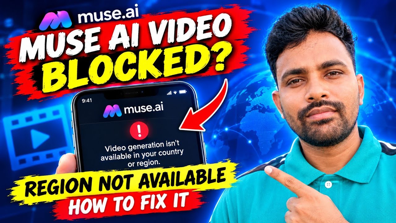 Muse AI Video Generation Not Available in Your Country or Region? Fix Bangla