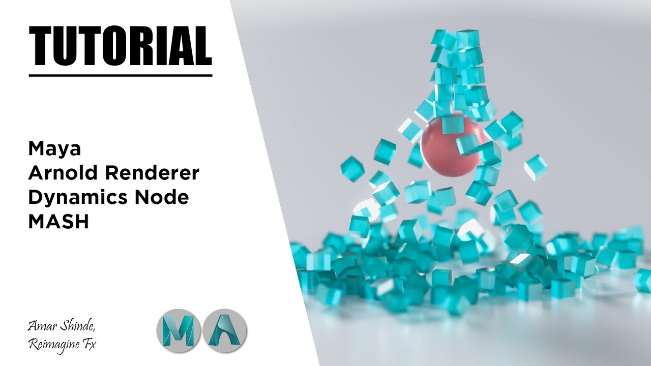 Dynamics Node In MASH | Maya & Arnold Renderer | Tutorial