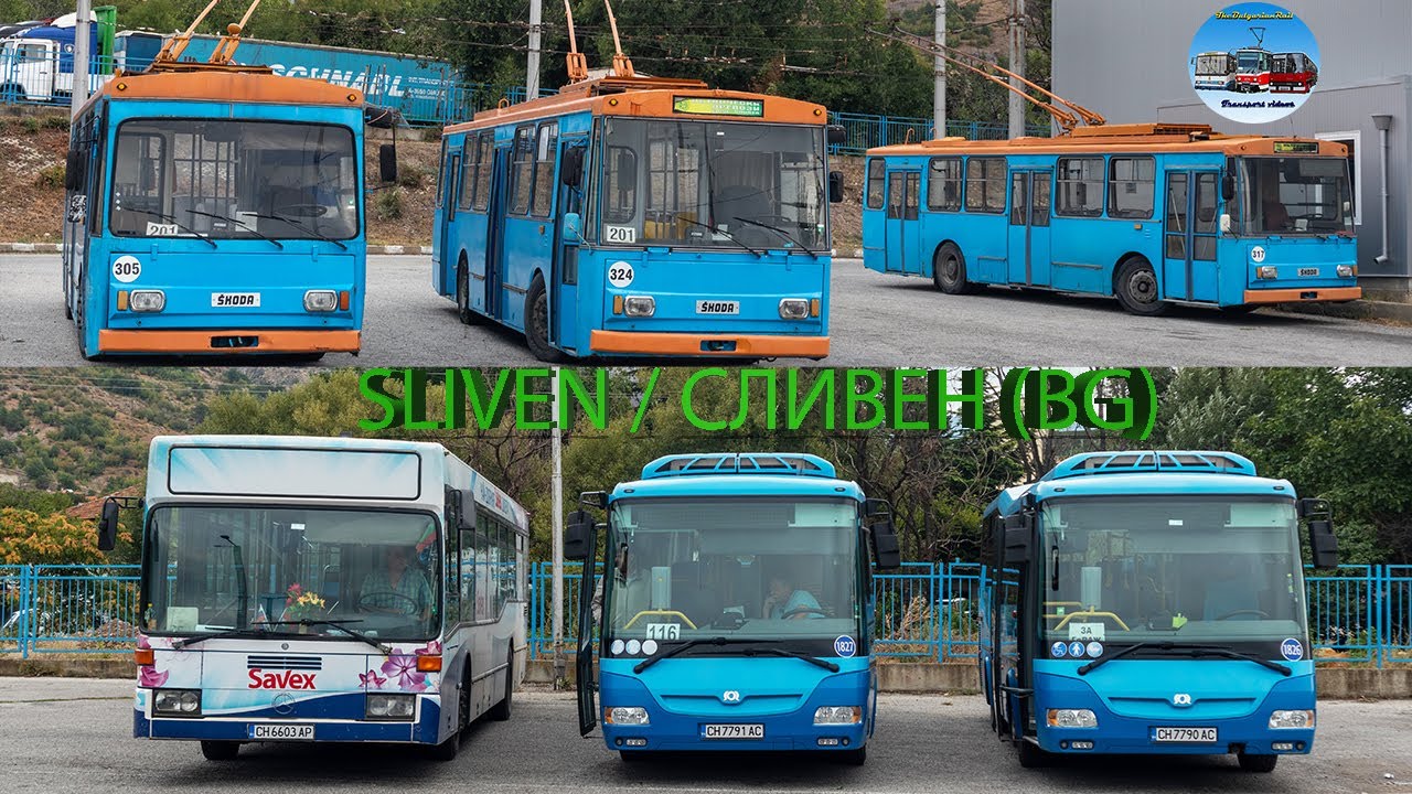 Trolleybuses & Buses in Sliven, BG | A ride on Škoda 14Tr06 & Mercedes-Benz o405N2🚎🚌