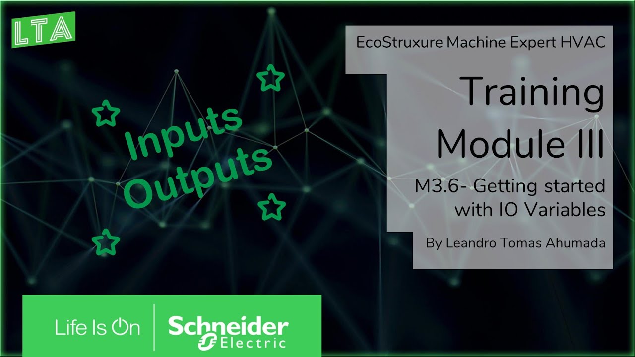 Обучение EcoStruxure Machine Expert HVAC — M3.6 Начало работы с переменными ввода-вывода