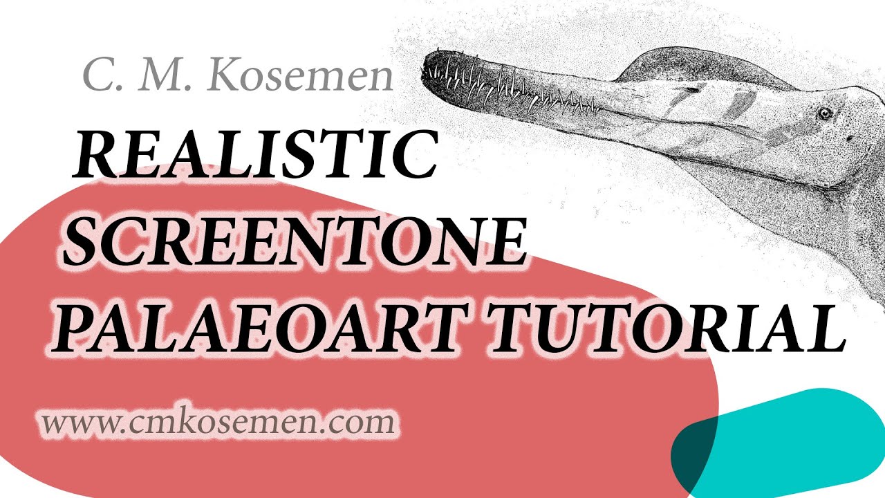 Realistic Screentone Palaeoart Tutorial 🔳 🔲