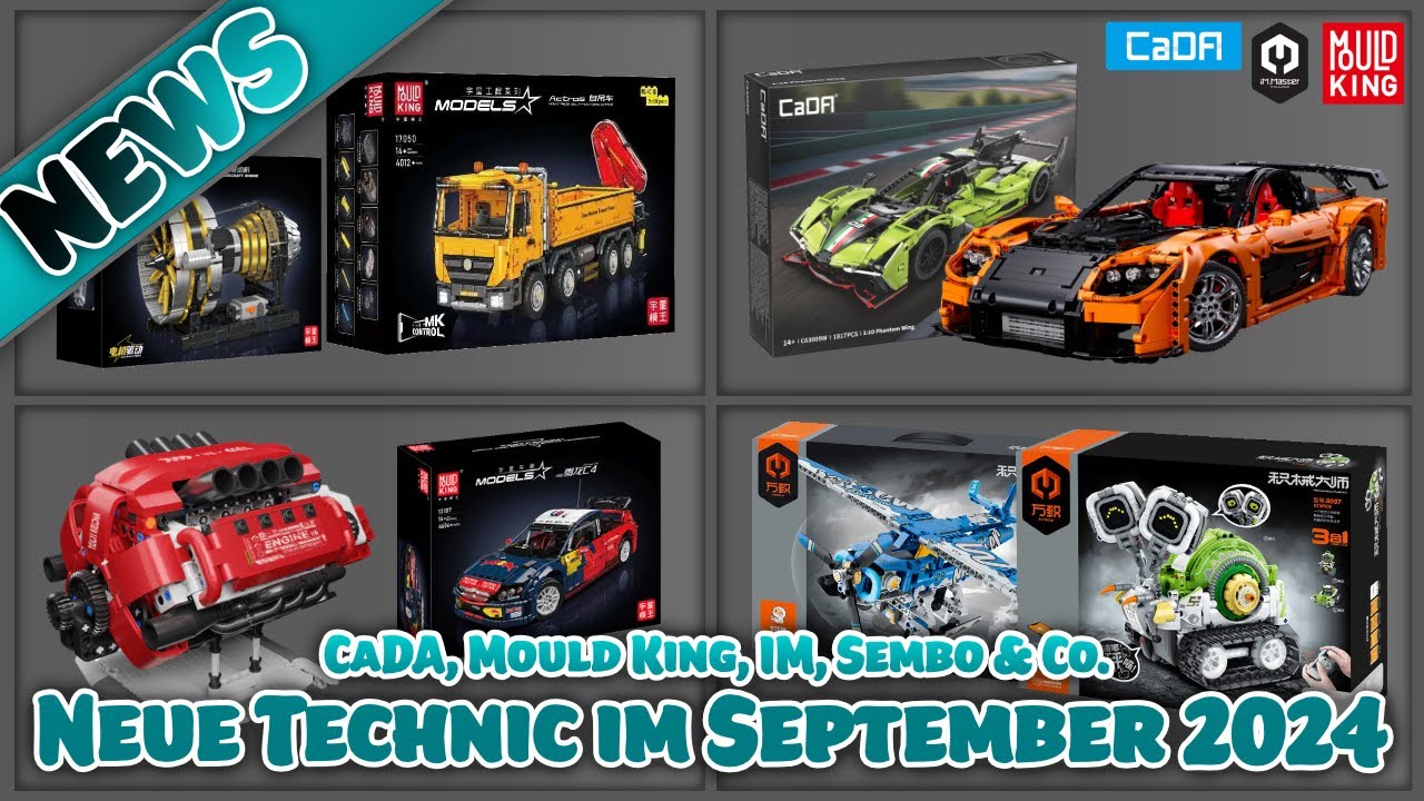 Neue Technic im September 2024 - CaDA, Mould King, Onebot und mehr!
