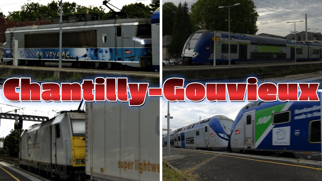 Beaucoup de trains en gare de Chantilly-Gouvieux