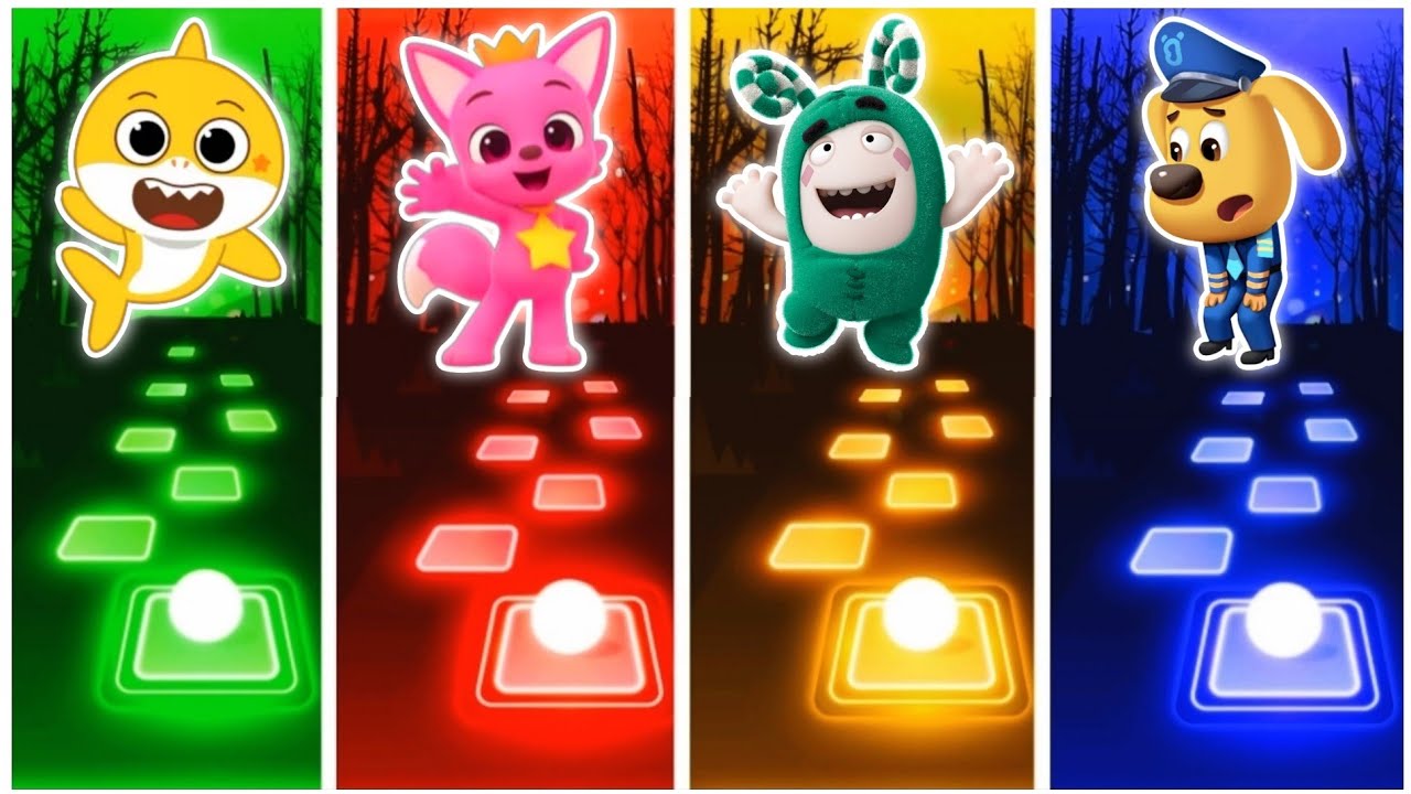 Baby Shark Vs Oddbods bubble Vs Pinkfong Vs Sheriff Labrador Song Tilles Hop EDM Rush ||