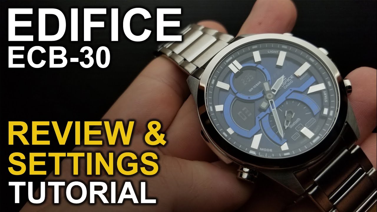 Casio Edifice ECB 30 - Review and Settings Tutorial