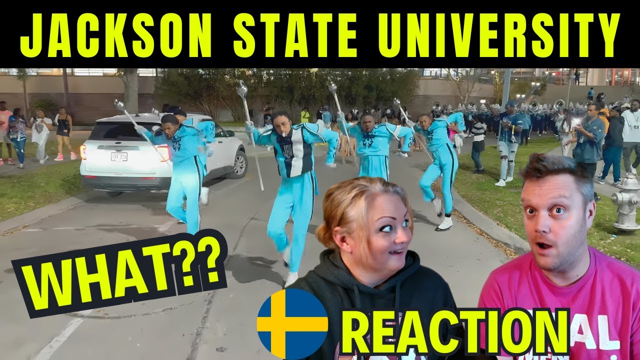 First time! Swedish couple reacts to - Jackson State Marching Out 