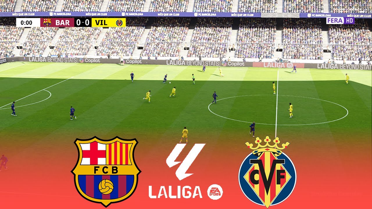 BARCELONA vs VILLARREAL Live | La Liga 2026 | 28 February 2026 | Simulation PES 2021 Gameplay