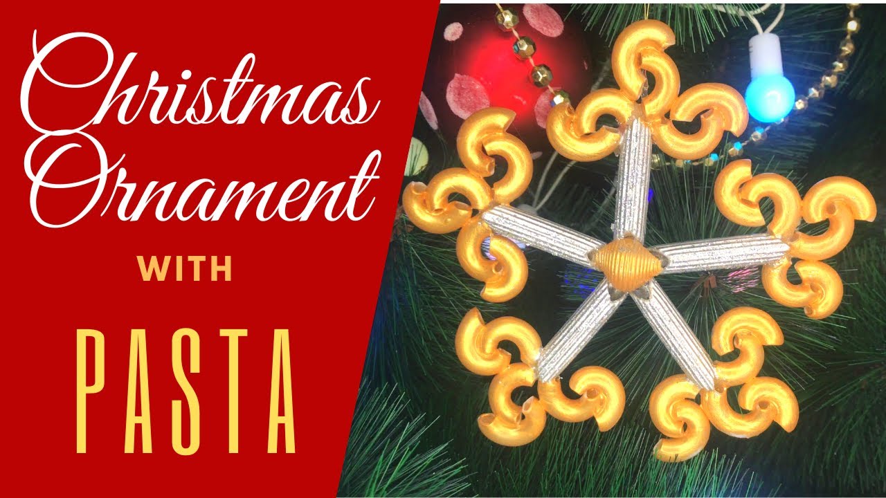DIY Christmas Ornament with Pasta