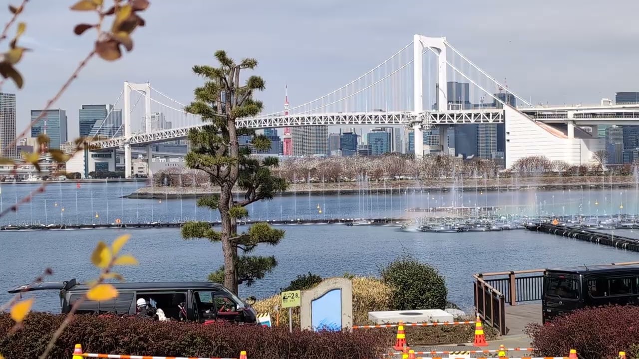 お台場海浜公園の噴水