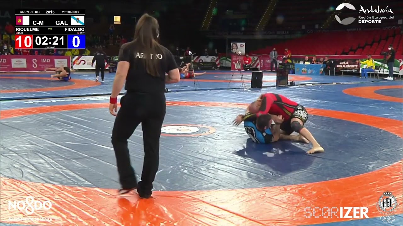 1/8 GRAPPLING 92Kg: RIQUELME MARTINEZ, JAVIER (C-M) FIDALGO GARCIA, LUIS ALBERTO (GAL)