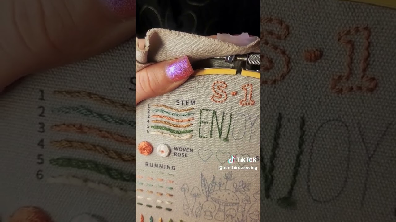 Part 17 of Aunt Bird Sewing & Etspil Embroidery Kit No. E2871 🩷🪡🍄🩷 