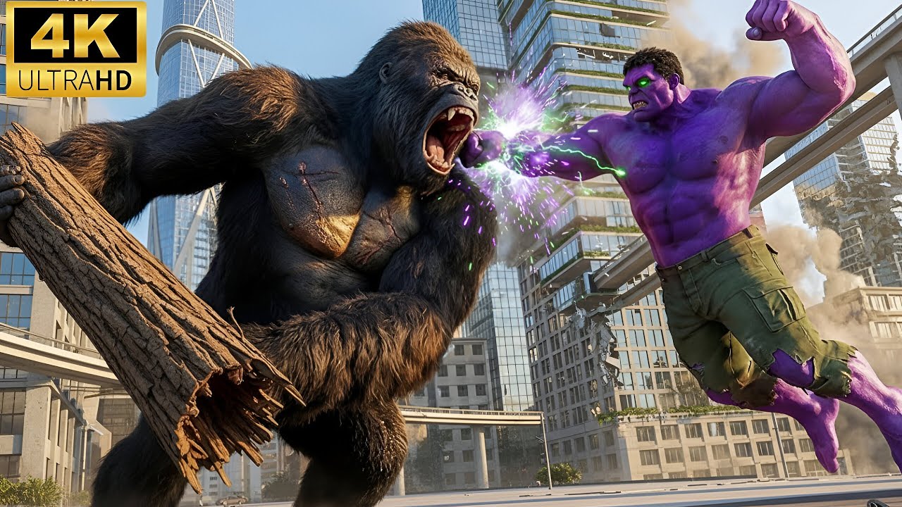 King Kong vs Purple Hulk – The Ultimate Battle of Super Strength | The Punch That Shook the Earth