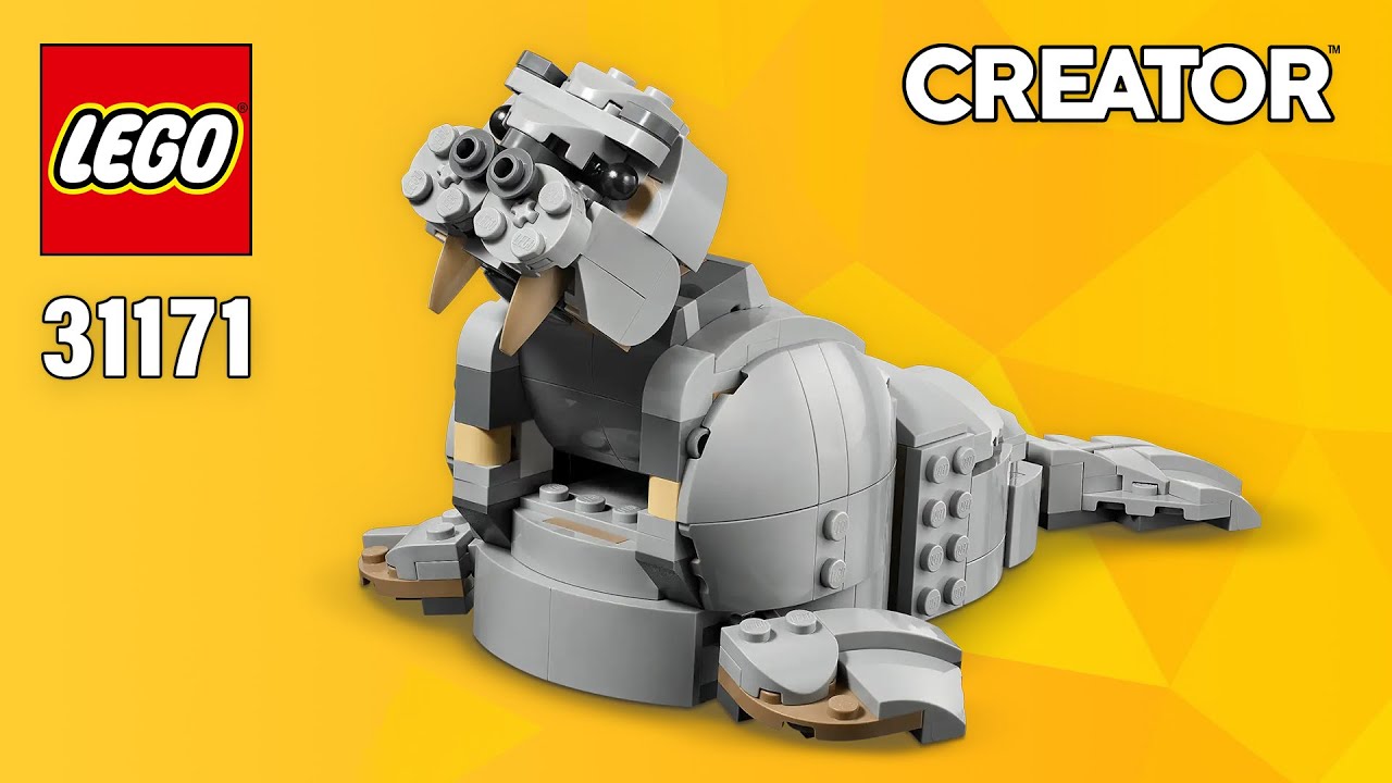 LEGO Creator Walrus (31171) from Wild Animals: Majestic Rhino with Birds | Alternate Build | TBB