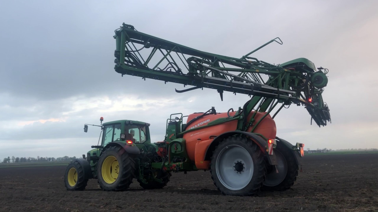 Oprysk EM na ziemniaki na 33m 2020 JohnDeere 6430P & Amazone UX4200 + GPS