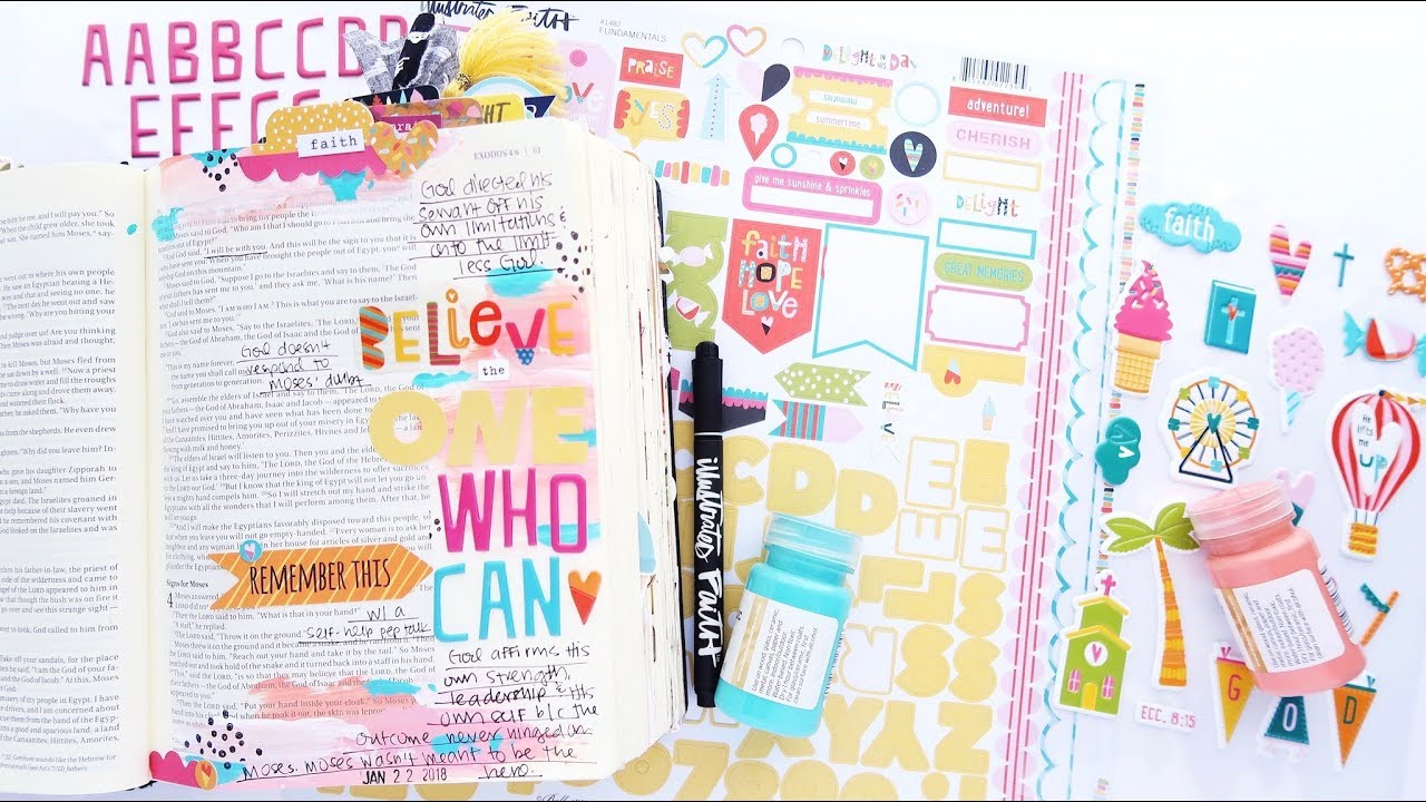 Bible Journaling Process | Delight in His Day Collection