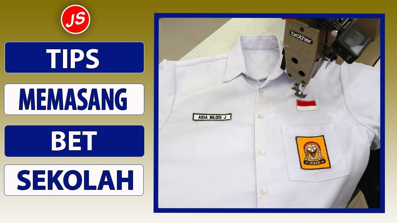 Memasang Bet Sekolah | Cara Memasang Bet Sekolah | Cara Menjahit Bet Atribut Sekolah | Jahit Bet