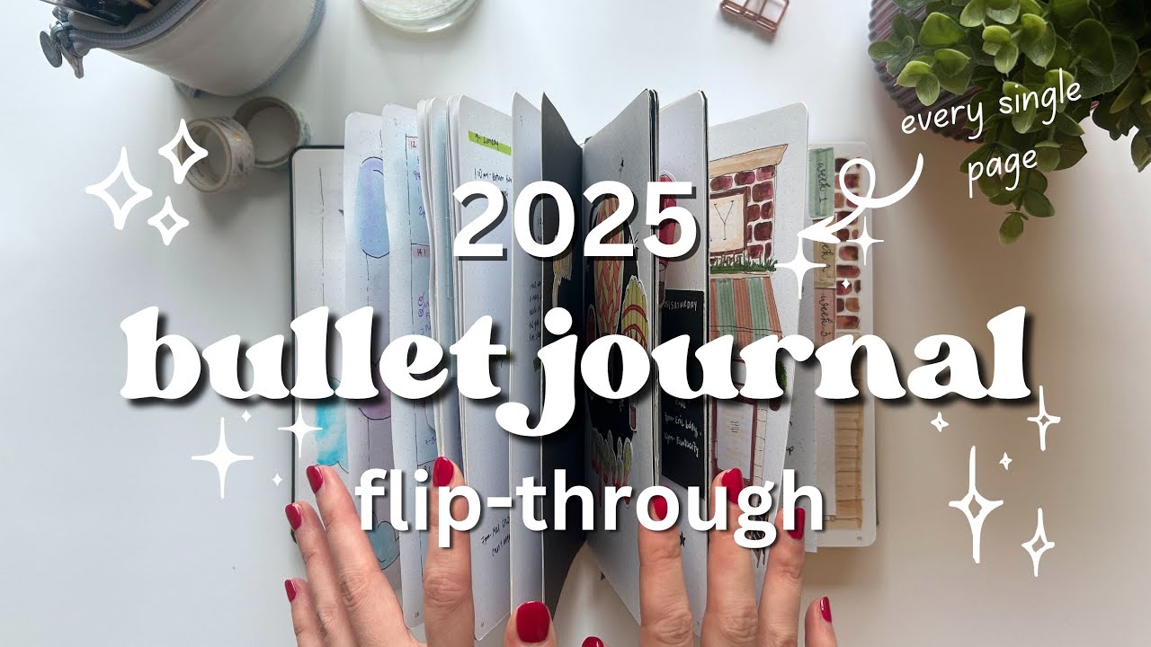 Мой полный ежедневник Bullet Journal на 2025 год (пролистывание)✨ | Простые идеи для начинающих