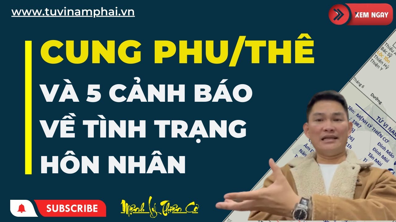 CUNG PHU THÊ VÀ TÌNH TRẠNG HÔN NHÂN | TỬ VI LÊ QUANG LĂNG | TỬ VI NAM PHÁI | MỆNH LÝ THIÊN CƠ