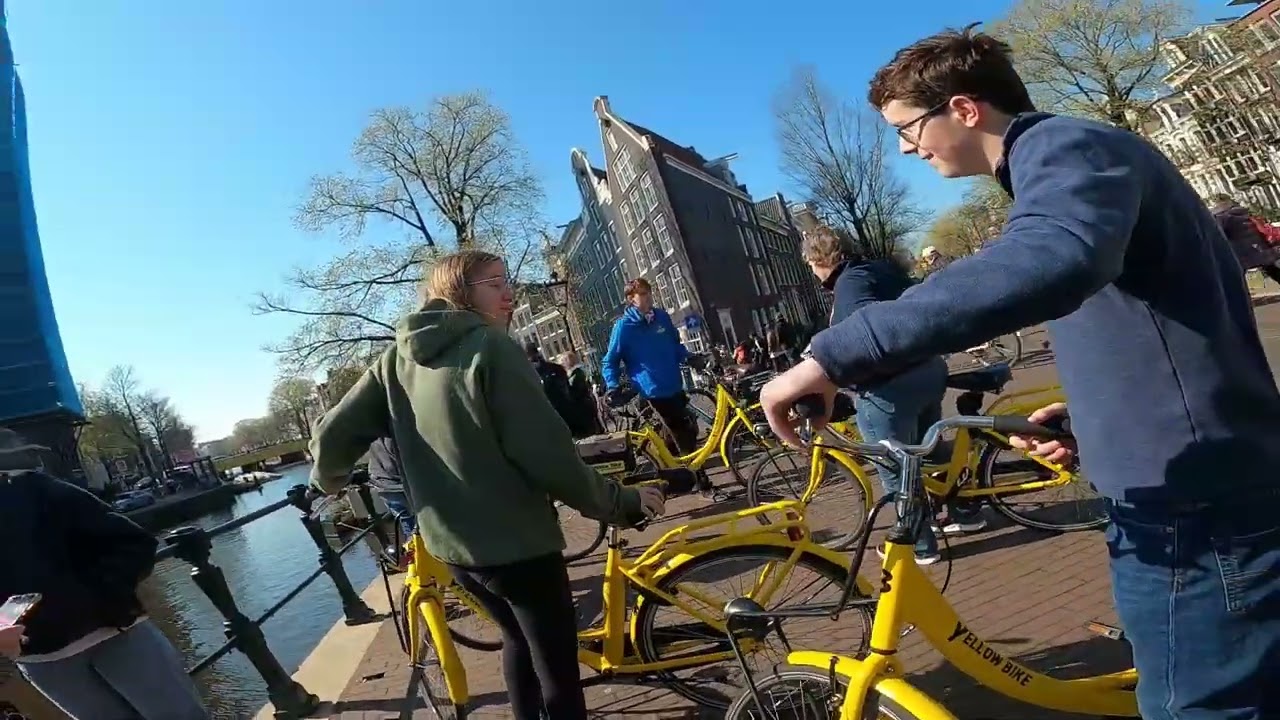 Riding in Amsterdam with Yellow Bike, the Amsterdam Ride