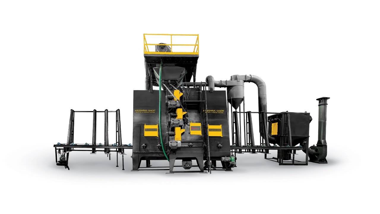VERTICAL SHEET SHOT BLASTING MACHINE
