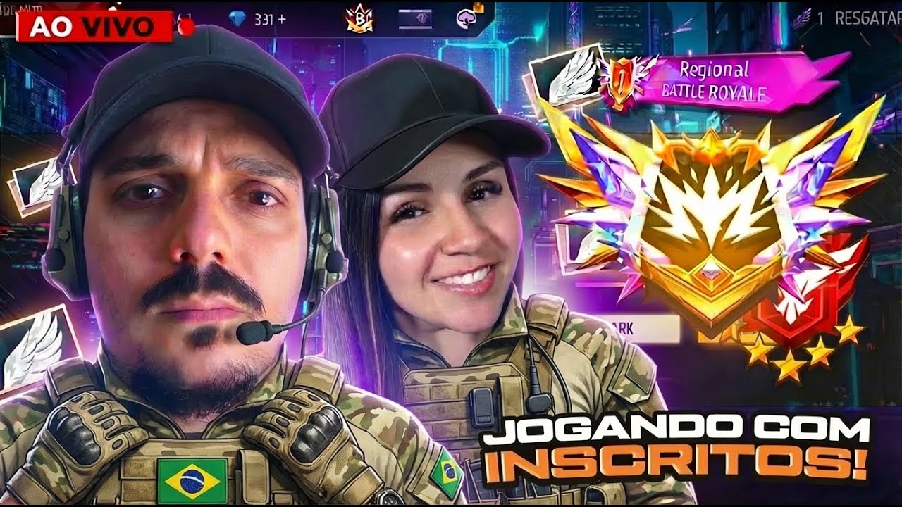 FREE FIRE AO VIVO 👑 SALAS PERSONALIZADAS 💎 LIVE INFINITA 🔵