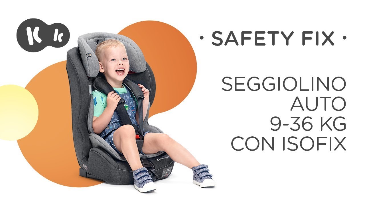Montaggio Seggiolino Auto per Bambini Kinderkraft Safety Fix con Poggiatesta Regolabile 9-36 Kg