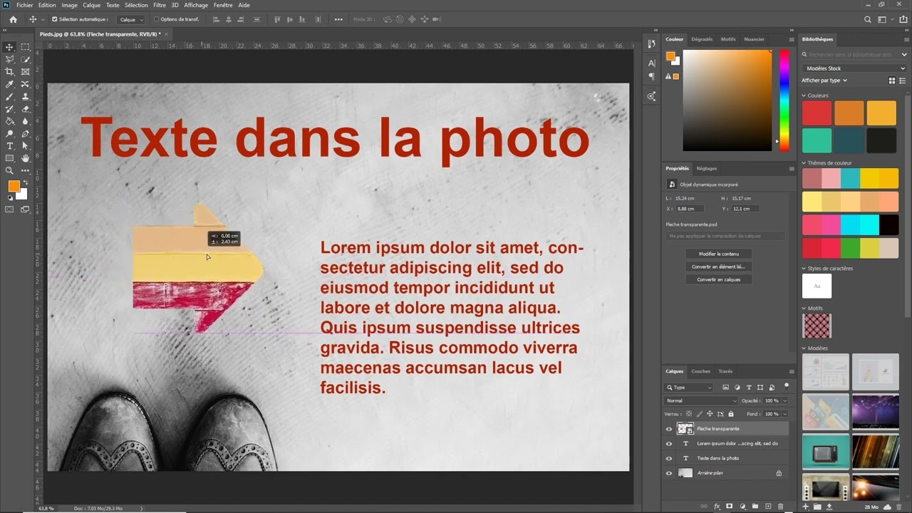 Photoshop (65) - Le placement d'image importation liens