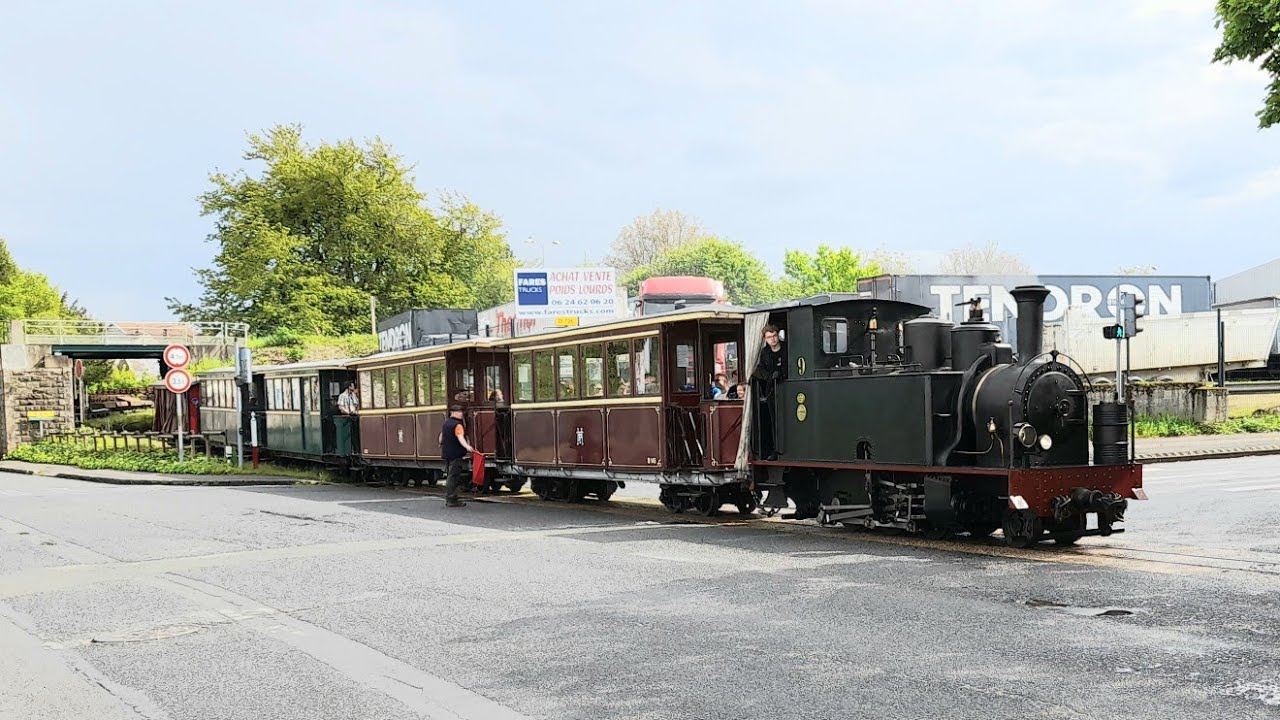 The Tramway de Pithiviers Steam Train Crossing The Road in Rural France!