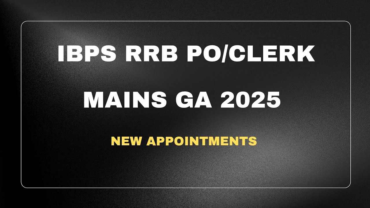 IBPS RRB PO Mains GA 2025 | RRB PO Mains current affairs | RRB Clerk Mains GA