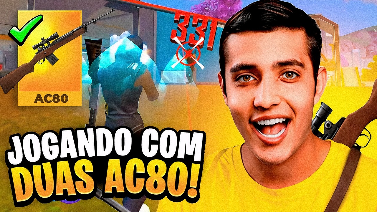 RUSH INSANO COM DUAS AC80 SOLO VS SQUAD NO FREE FIRE!!!