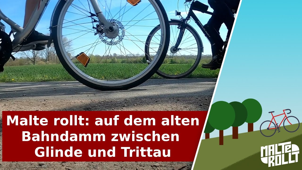Malte rollt: auf dem alten Bahndamm zwischen Glinde und Trittau