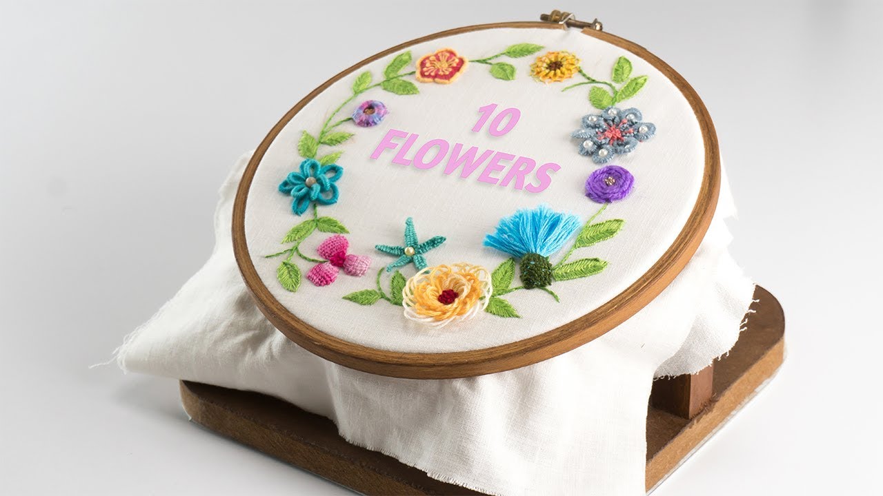10 уроков по вышивке цветов вручную от DIY Stitching | Часть 2