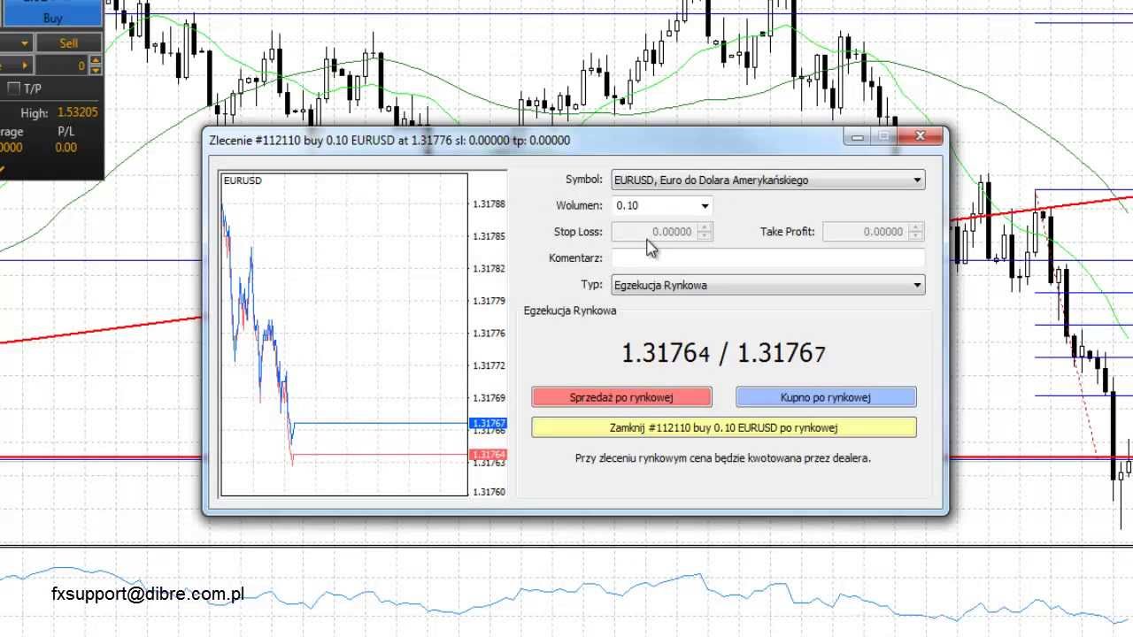Składanie zleceń w mForex ( dawniej BRe Trader )