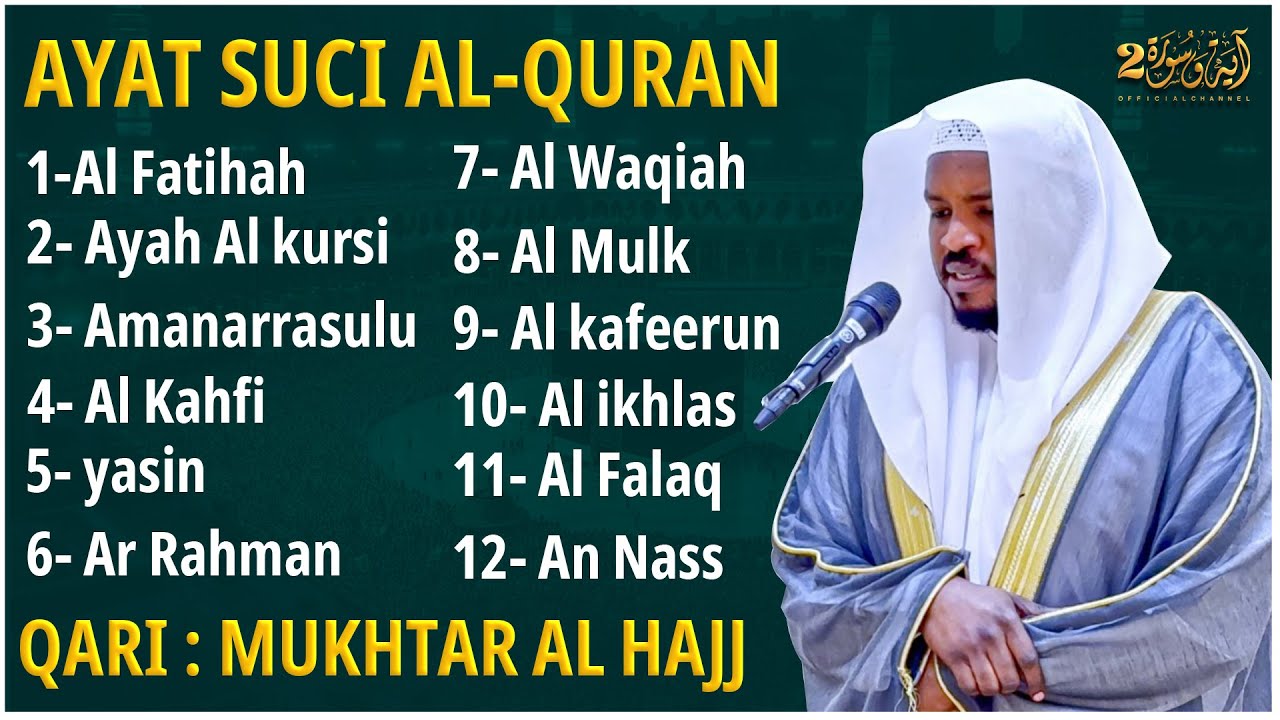 Alquran Dengan Suara Yang Sangat Indah -Alfatiha, Alkahfi,Yasin,Alwaqia, Arrahman,Almulk Almoeathat